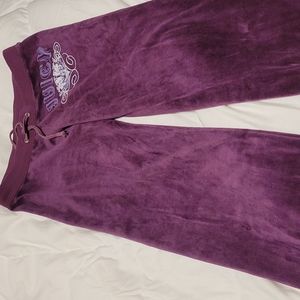 Velour Medium wine colored juicy couture pants